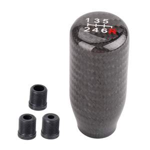 Pomo de Palanca de Cambios de Fibra de Carbono, Rosca M8 M10 M12, Diámetro de 35 mm, Longitud de 71 mm, Pieza Ligera para Modificación de Automóviles - Product Image 3