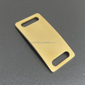 Massieve roestvrijstalen schuifbare hondenriemlabels, blanco voor graveren, ID-label voor hondenhalsband - Product Image 5