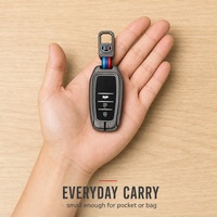 Housse de clé de voiture anti-oxydation, antichoc, coque de luxe, porte-clés pour clé de voiture Toyota avec logo