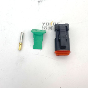 ปลั๊กตัวเชื่อมต่อตัวเมียสำหรับ2PIN ยานยนต์ <span class=keywords><strong>DT06</strong></span>-<span class=keywords><strong>2S</strong></span>-<span class=keywords><strong>CE05</strong></span>ขั้วต่อ16-20AWG W2S-P012 0462-201-1631ชิ้นส่วนรถขุด - Product Image 2