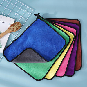 Serviette de nettoyage de voiture en microfibre polaire corail 40cmx30cm, épaisse, absorbante, sans peluches, multifonctionnelle - Product Image 3