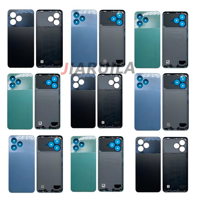 Factory Price Back Cover for OPPO Realme All Model Glass Rear Housing Back Door Replacement Mobile Phone Back Cover Repair Parts
