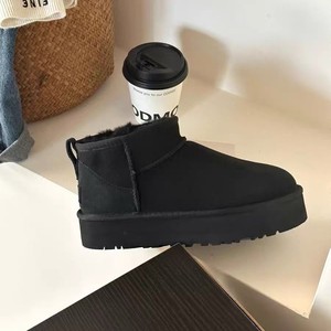 Stivali <span class=keywords><strong>da</strong></span> <span class=keywords><strong>neve</strong></span> invernali mini impermeabili unisex, nuovi, corti, in pelle, imbottiti in velluto, caldi, in cotone, con rialzo - Product Image 5