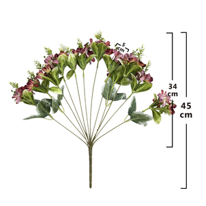 <span class=keywords><strong>Violeta</strong></span> Artificial de Alta Calidad en Oferta, 13 Ramas, 39 Cabezas, para Decoración de Fiestas y Bodas - Product Image 5