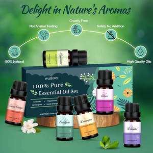 Coffret cadeau de 6 huiles essentielles essentielles pour diffuseur <span class=keywords><strong>d</strong></span>'arômes, maison, hôtel, lavande, clou de girofle, orange, eucalyptus, menthe poivrée - Product Image 5
