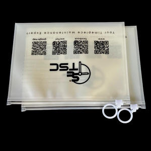 Custom Printed logo Garment Zipper <b>Bag</b> Wholesale Transparent Frosted Cloth Slider <b>Zip</b> Lock Packaging <b>Bag</b> - Product Image 6