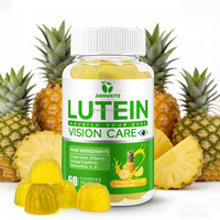 Complément alimentaire pour la santé de la vue en gommes OEM Lutéine Zéaxanthine avec Astaxanthine, Vitamines C et E, Myrtille, Pépins de raisin, Oméga-3, Safran