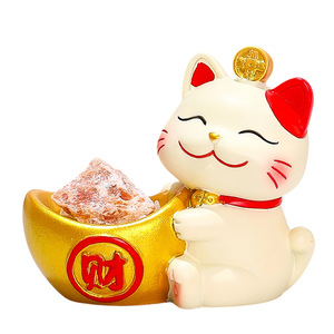 Lucky Cat Figurine Resin Multi Piece Set Feng Shui <b>Desk</b> Ornament Chinese New Year Decoration Office Supply - Product Image 5