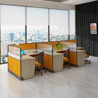 Postes de travail de bureau modernes personnalisés, cloisons modulaires, cabines de bureau pour 2 à 4 personnes, cloisons de bureau, mobilier de bureau moderne