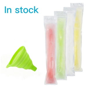 Spot wholesale plastic disposable Popsicle frozen ice cream pouch for food liquid zipper