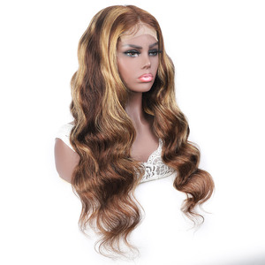 วิกผมคนบริสุทธิ์ด้านหน้าปิดลูกไม้13X4 13X6 360 HD วิกผมสีน้ำตาลออมเบร P4/27 5X5 - Product Image 5