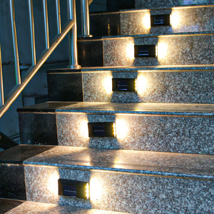 Lámpara Solar Impermeable para Pared, 6 LED, Lámpara para Escaleras, Jardín, Patio, Balcón, Iluminación Ambiental Decorativa - Product Image 1