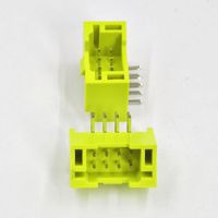 2.0mm espacement 2*4P boucle incurvée vert ruban tressé résistant aux hautes températures serrure de porte plaquette aiguille borne bornes à vis