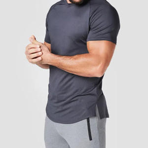 100% 대나무 섬유 남성 티셔츠 체육관 빠른 건조 티셔츠 남성 도매 일반 근육 맞춤 짧은 소매 통기성 티셔츠 - Product Image 3