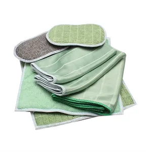 Bamboo Cloth Recyclable Multi-functional Bamboo Fiber Cleaning Cloth Box 6 Pieces Set