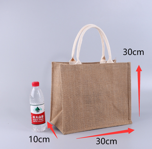 Bolsa de Lino con Logotipo Personalizado, Bolsas de Yute para Regalo, Bolsa de Yute al por Mayor con Asa de Madera, Ecológica - Product Image 5