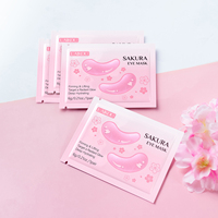 Masque pour les yeux en feuille de Sakura OEM/ODM 6g/paire Hydratant et Anti-rides pour tous types de peau Version anglaise complète