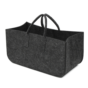 Porta Legna con Manici <span class=keywords><strong>in</strong></span> Legno, Cesto <span class=keywords><strong>in</strong></span> <span class=keywords><strong>Feltro</strong></span> per Legna da Ardere, <span class=keywords><strong>Borsa</strong></span> Multiuso Pieghevole di Grande Capacità - Product Image 1