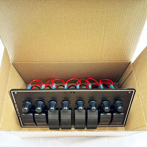 แผงสวิตช์แบบโยก 8 ช่อง พร้อมระบบป้องกันกระแสเกินสำหรับรถบ้านและรถแคมป์เปอร์ - Product Image 6