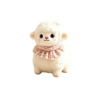 Mignonne poupée mouton douce étoile et lune avec lanière, porte-clés en peluche thérapeutique, petit pendentif pour voiture