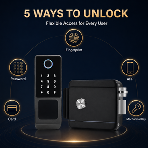 Serrure Intelligente Tuya WiFi IP65 Étanche avec Empreinte Digitale, Clavier, Application et Carte – Accès Sans Clé pour Portail Extérieur et Porte de Sécurité – Vente en Gros - Product Image 5