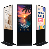 Écran d'affichage publicitaire vertical LCD couleur 55 pouces pour intérieur, avec fonction d'animation Android OS, directement de l'usine, pour les magasins de détail