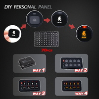 Panneau de commutation général à 8 interrupteurs, marine, SUV, ATV, UTV, camion, 4x4, 12V, 24V, tout-terrain, panneau de commutation LED avec boîte de contrôle de circuit