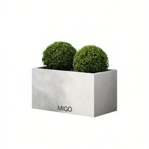 Fioriera quadrata da esterno Migo in MGO per fiori e piante, vaso da giardino moderno e minimalista - Product Image 1