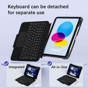 Kenke เคสคีย์บอร์ดแบบเลื่อนได้พรีเมี่ยม, เคสป้องกัน TPU พร้อมขาตั้งหลายมุมสำหรับ iPad 10 10.9นิ้ว2025 - Product Image 3