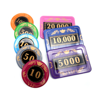 Ensemble de jetons de poker professionnels de casino en acrylique de haute qualité, 760 pièces, design luxueux, Chine