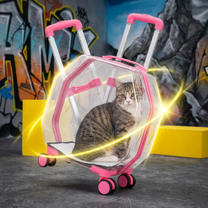 Large Capacity Fashion Pet <strong>Backpack</strong> with Pull Rod Carrying Bag and Outgoing <strong>Cat</strong> Cage for Dogs <strong>Cat</strong> Bag <strong>Backpack</strong> - Product Image 2