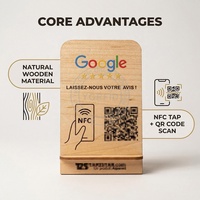Mini-étiquette NFC RFID étanche en PVC, carte de visite, carte de membre d'hôtel, support de menu de table, lecture de code QR, médias sociaux