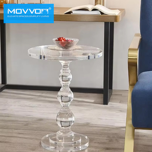 Table d'appoint en acrylique transparent, luxe léger, mobilier minimaliste pour la maison, pour tout endroit - Product Image 1