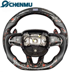 Volant en fibre de carbone forgé personnalisé pour <span class=keywords><strong>Dodge</strong></span> Challenger Hellcat Charger SRT Grand Cherokee <span class=keywords><strong>Durango</strong></span> SRT - Product Image 1