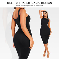 Robe de maintien de forme sans manches pour femmes, été, vente en gros, sans couture, en laine, grande taille, lavable