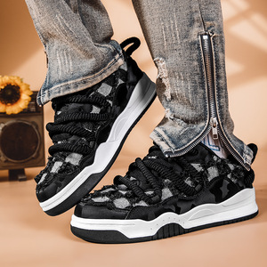 Zapatillas Deportivas Casuales de Piel con Logotipo Personalizado de Alta Calidad, Zapatillas de Baloncesto para Hombre, Zapatos Suaves que Aumentan la Altura - Product Image 1