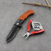 Le migliori pinze per elettricisti pieghevoli multifunzione Tanaza Knipez con manico in legno coltello da esercito Gadget da campeggio all'aperto