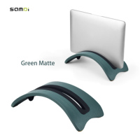Grossiste SAMDI Support en bois pour ordinateur portable peu encombrant Support vertical simple pour support de bureau Tablette pour ordinateur portable