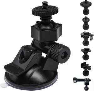 Go Pro Suction Cup Dash Cam Mount Holder with 6pcs Joints for Rove APEMAN CHORTAU Roav Nexar iiwey YI Suction Phone Case Mount