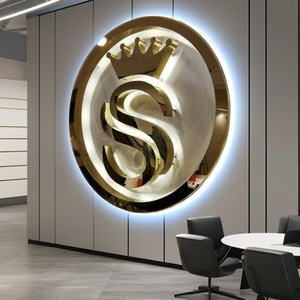 ป้ายไฟ LED กลางแจ้ง3D โลโก้อิเล็กทรอนิกส์ติดผนังด้านหน้าร้านทำจากโลหะมีไฟ LED - Product Image 1