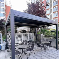 Système automatique de pergola bioclimatique extérieure moderne avec structure durable en aluminium thermolaqué OEM