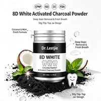 Fabricant de dentifrice OEM - Poudre blanchissante au charbon actif 8D White 50g Coco Menthe Élimination des taches profondes OEM
