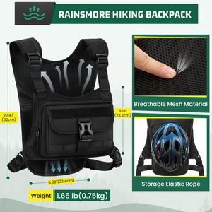 Gilet d'hydratation pour marathon avec sangle <span class=keywords><strong>de</strong></span> poitrine réglable, léger et respirant, sac à eau pour le cyclisme, la randonnée en <span class=keywords><strong>extérieur</strong></span>, en polyester - Product Image 4