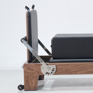 Máquina de <span class=keywords><strong>Pilates</strong></span> Reformer de Madera de Nogal, Reformer Profesional para Estudio de <span class=keywords><strong>Pilates</strong></span> Comercial - Product Image 2