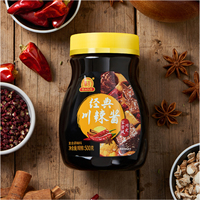 Wholesale Haoji Chili Sauce Healthy Instant Food Spicy Classic Hot Sale in Restaurants Bottle 500g 6 Bottles