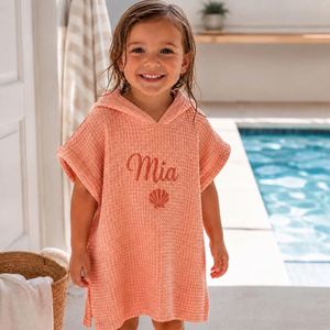 Poncho con Capucha de Muselina de Algodón, Toalla Absorbente Suave para Niños, Niñas, Recién Nacidos, Bebés, Esencial para Playa, Piscina y Baño - Product Image 5