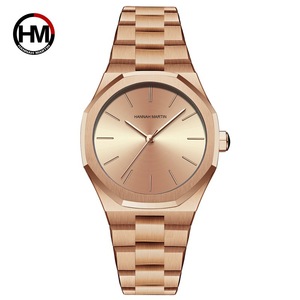 Hanna Martin – montre à mouvement japonais, étanche à la main, simple, octogonale, en acier inoxydable, avec ceinture, 2023, HM-1401 - Product Image 2