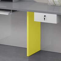 Bureau de réception moderne et luxueux de couleur blanche pour salon de beauté, spa, hôpital, école, bureau avec éclairage LED
