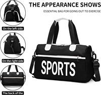 Sacs fourre-tout de gymnastique de sport rose Oxford imperméables avec poche et compartiment à chaussures sac de voyage à une épaule léger