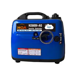 Generator senyap portabel H2800i-AG LNG LPG CNG Biogas bahan bakar ganda bensin Recoil Generator gas Starter jarak jauh listrik